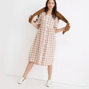Madewell // Plaid Pocket Midi Shirtdress
